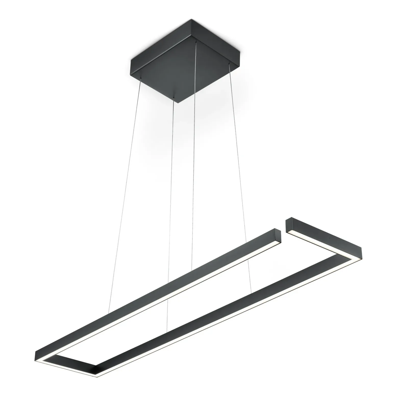 Lámpara colgante LED Marisa-100, negro mate, 100 x20cm