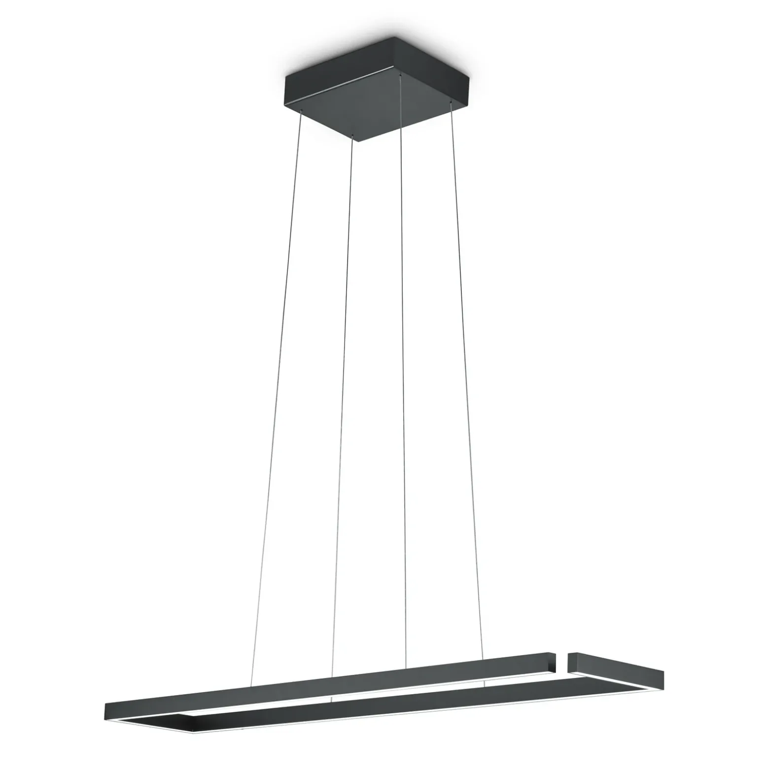 Lámpara colgante LED Marisa-100, negro mate, 100 x20cm