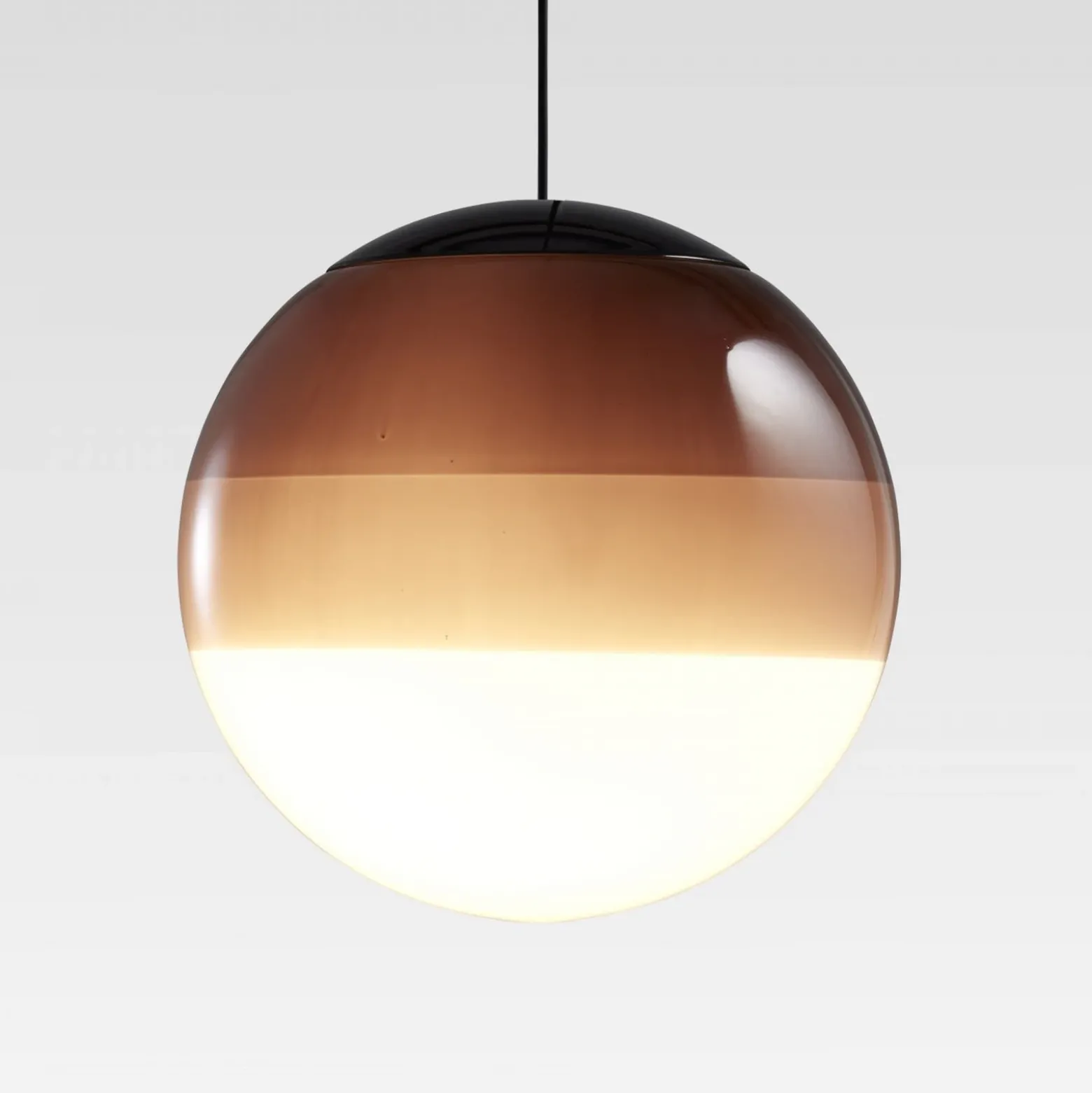 Lámpara colgante LED MARSET Dipping Light, Ø 30 cm, marrón