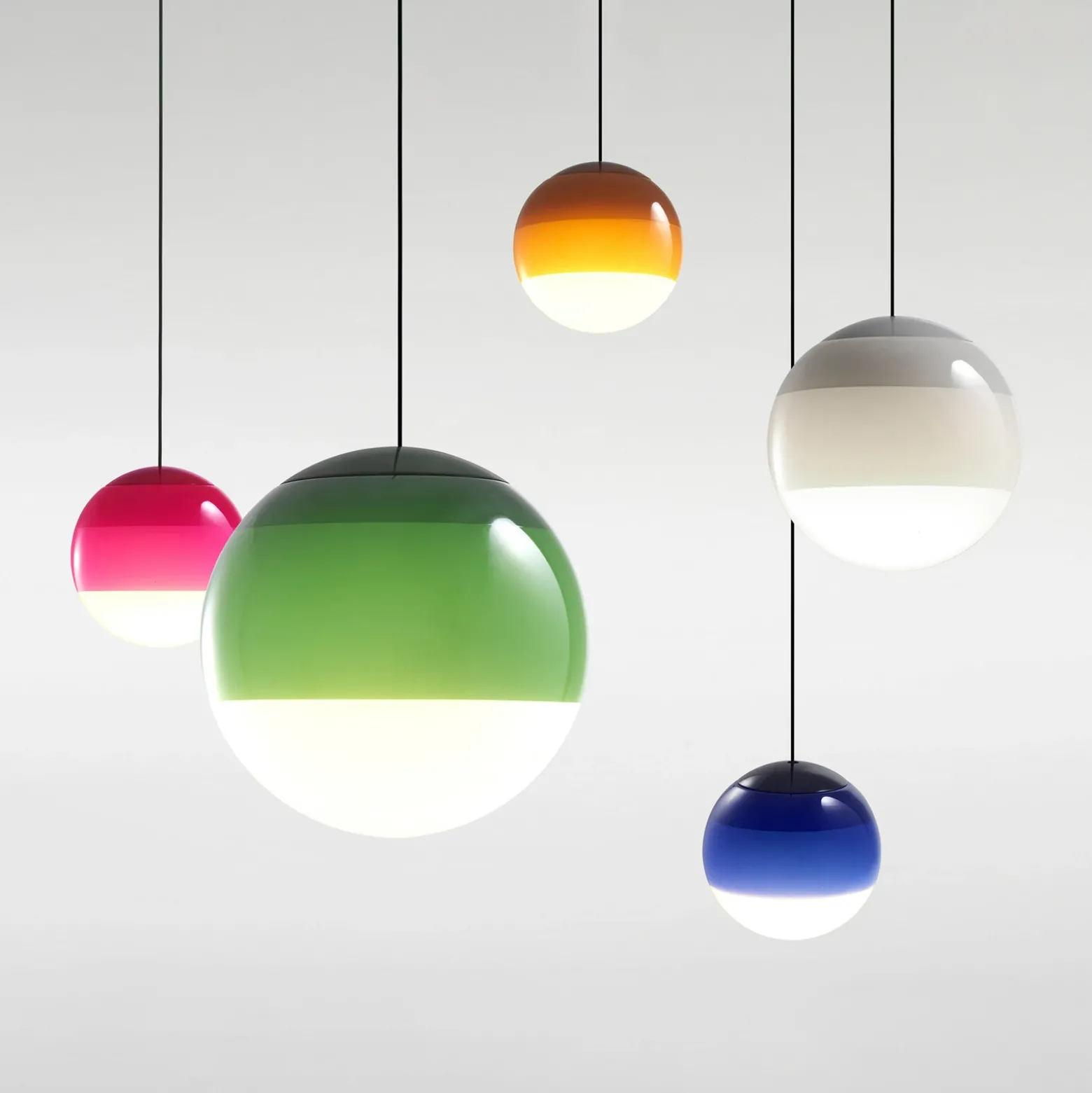 Lámpara colgante LED MARSET Dipping Light Ø 13 cm verde