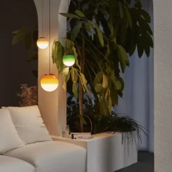 Lámpara colgante LED MARSET Dipping Light Ø 20 cm verde