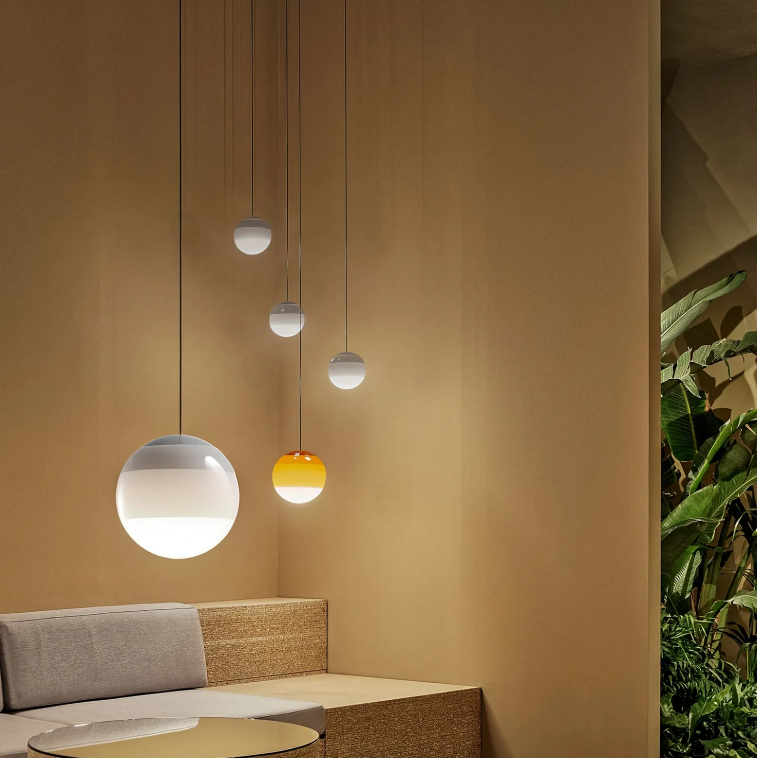 Lámpara colgante LED MARSET Dipping Light Ø 30 cm blanco