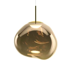 Lámpara colgante LED Melt de Tom Dixon, Ø 50 cm, color bronce