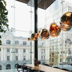 Lámpara colgante LED Melt de Tom Dixon, Ø 50 cm, cobre, plástico