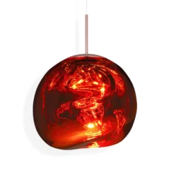 Lámpara colgante LED Melt de Tom Dixon, Ø 50 cm, cobre, plástico