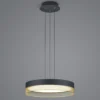 Lámpara colgante LED Mesh, Ø 45 cm, negro/oro