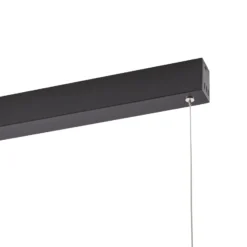 Lámpara colgante LED Mylosh de Lucande, negra, 150 cm, CCT, atenuable