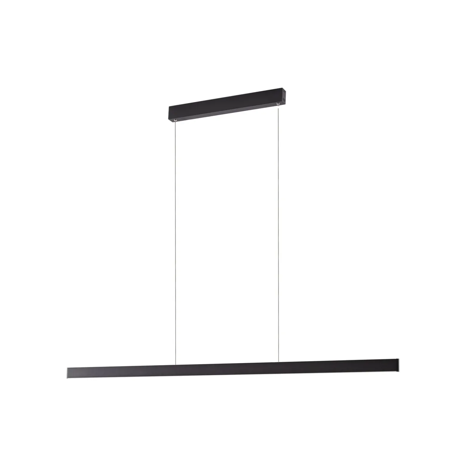Lámpara colgante LED Mylosh de Lucande, negra, 150 cm, CCT, atenuable