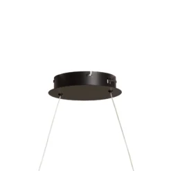 Lámpara colgante LED Olympia, metal, negro, 4000 K