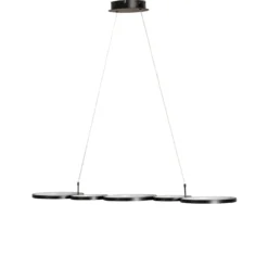 Lámpara colgante LED Olympia, metal, negro, 4000 K