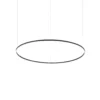 Lámpara colgante LED Oracle Slim de IDEAL LUX, negra, 3.000 K, Ø 150 cm