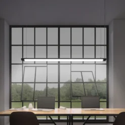 lámpara colgante LED OSRAM Office line Slab negro 4000 K atenuable