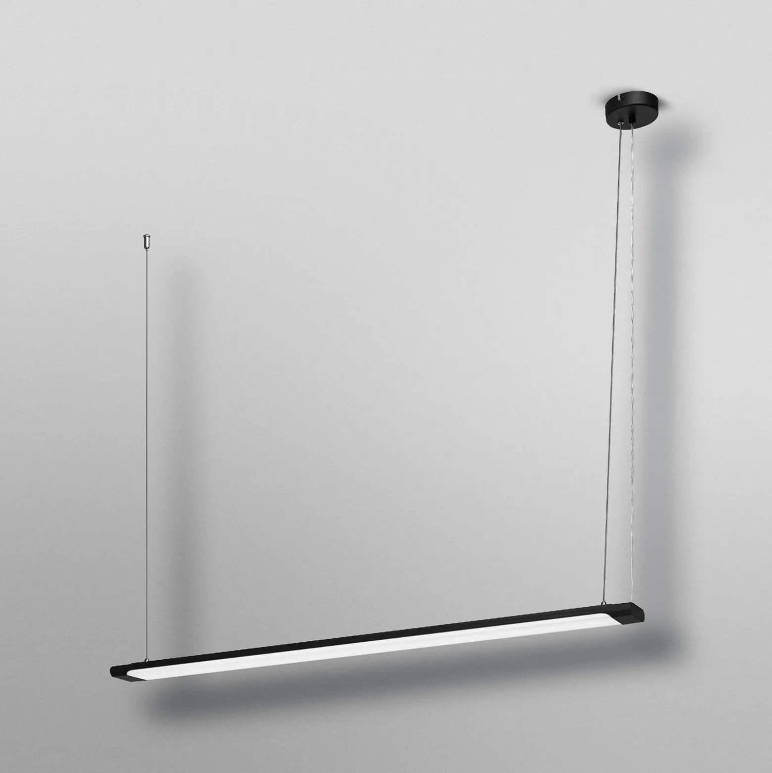 lámpara colgante LED OSRAM Office line Slab negro 4000 K atenuable