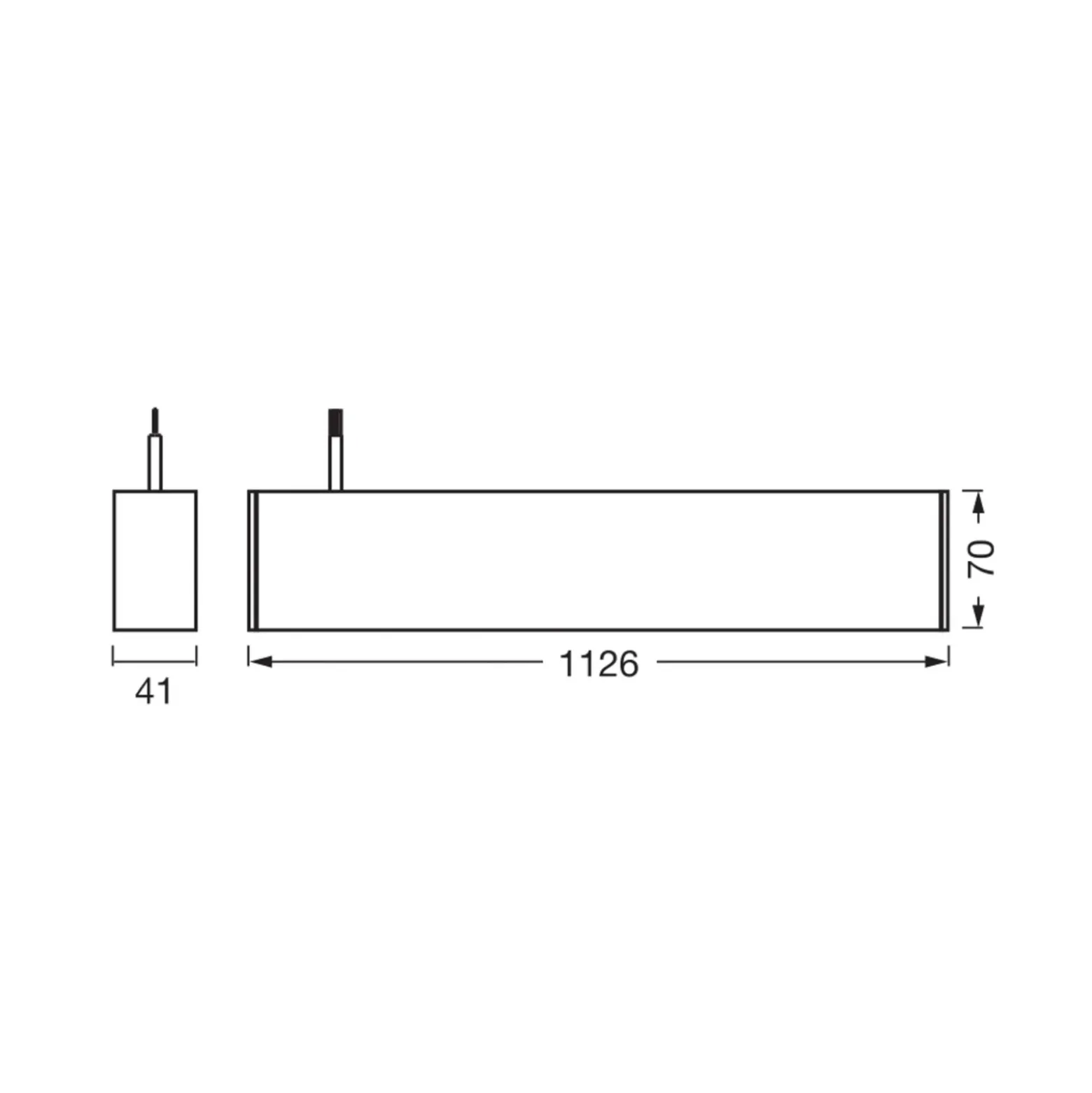 Lámpara colgante LED OSRAM Office line Cuboid blanca 4000 K atenuable