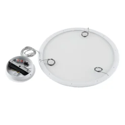 Lámpara colgante LED PANEL, blanca, Ø 63 cm, metal, CCT, atenuable, 50 W