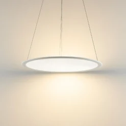 Lámpara colgante LED PANEL, blanca, Ø 63 cm, metal, CCT, atenuable, 50 W