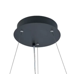 Lámpara colgante LED PANEL, negro, Ø 63 cm, metal, CCT atenuable 50 W