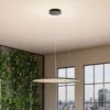 Lámpara colgante LED PANEL, negro, Ø 63 cm, metal, CCT atenuable 50 W