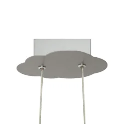 lámpara colgante LED para habitación infantil Fokker, gris, longitud 46 cm,