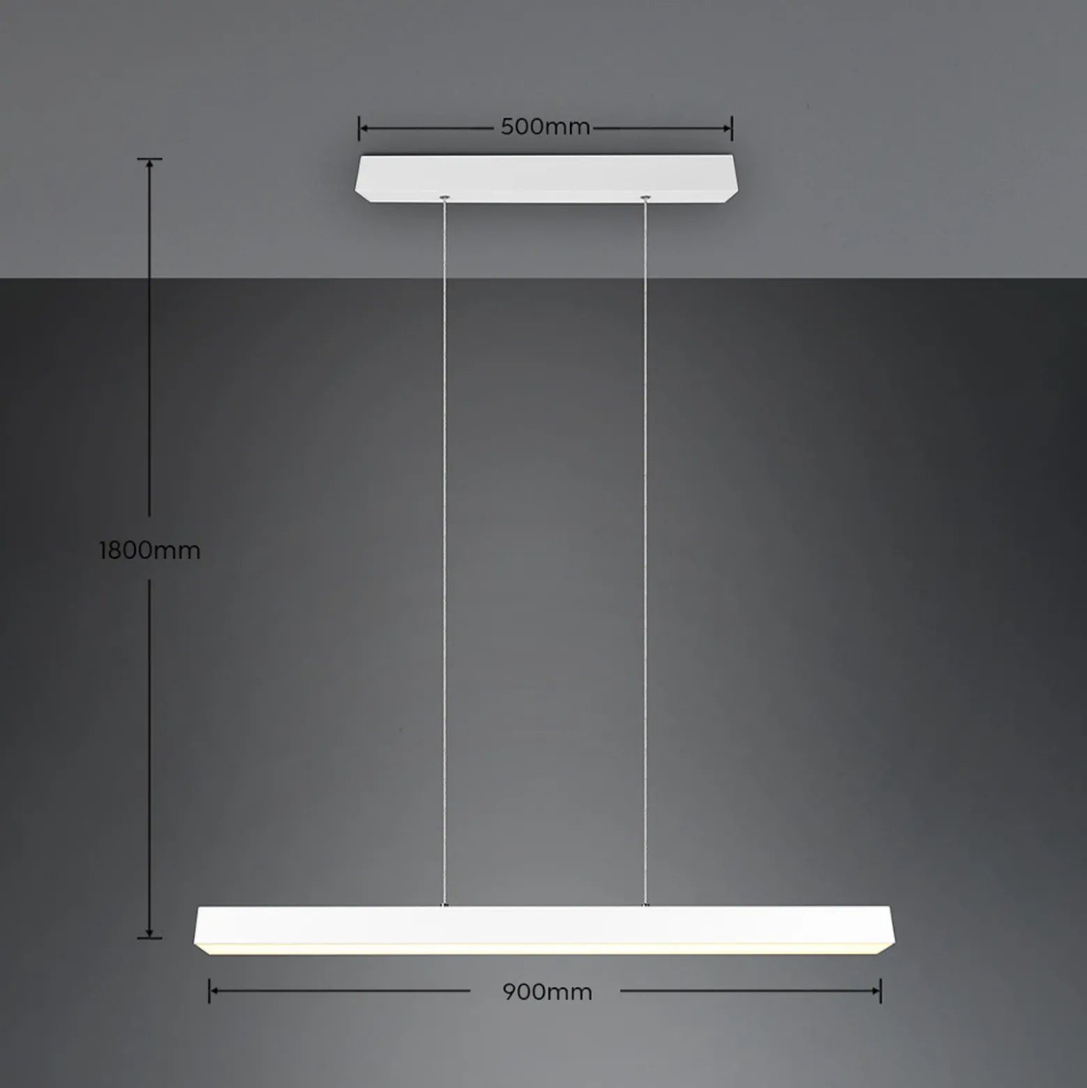Lámpara colgante LED Paros DUOline, barras, blanco