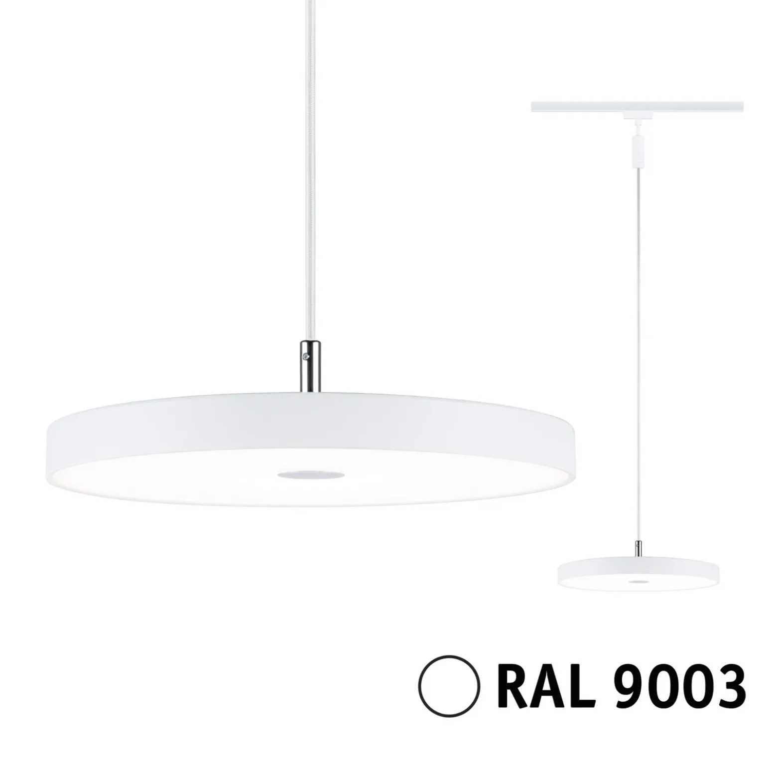 Lámpara colgante LED Paulmann URail Hildor, blanco señal, 3000 K
