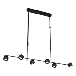 Lámpara colgante LED Paulmann Puric Pane, negra, 6 luces, inteligente