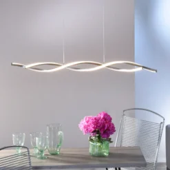 Lámpara colgante LED Polina de Paul Neuhaus, plateada, metal, atenuable