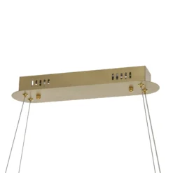 Lámpara colgante LED Preciosa, dorada, metal, longitud 120 cm