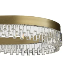 Lámpara colgante LED Preciosa, dorada, metal, longitud 120 cm