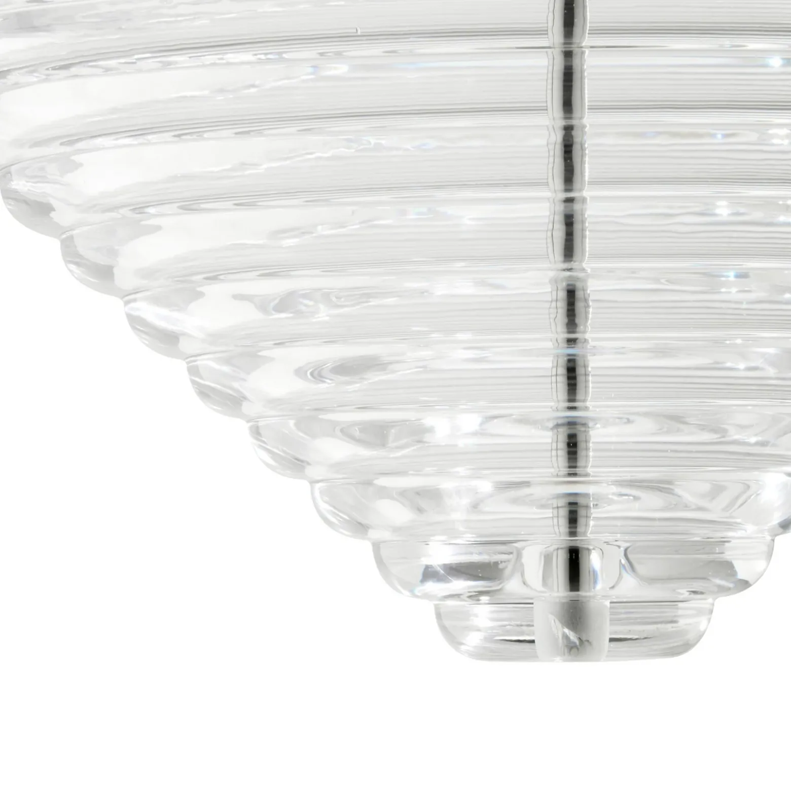 Lámpara colgante LED Press Cone de Tom Dixon, transparente, Ø 34 cm, 927