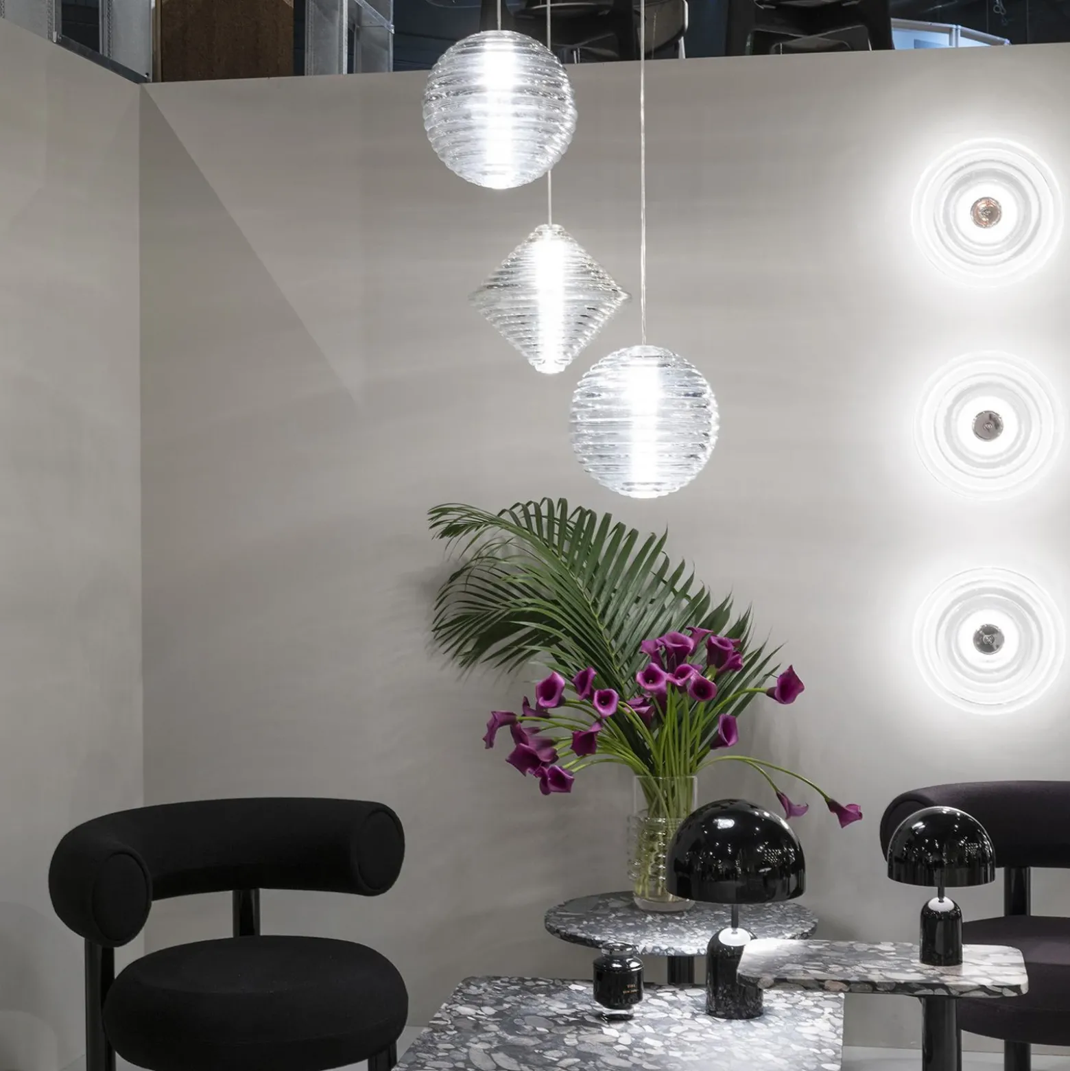 Lámpara colgante LED Press Cone de Tom Dixon, transparente, Ø 34 cm, 927