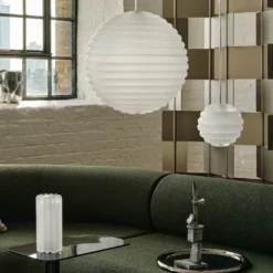 Lámpara colgante LED Press Sphere de Tom Dixon, esmerilada, Ø 30 cm