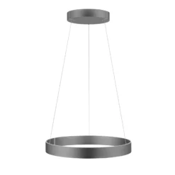 lámpara colgante LED PURE E-Clipse, gris místico, Ø 70 cm, CCT