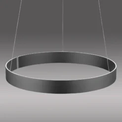 lámpara colgante LED PURE E-Clipse, gris místico, Ø 70 cm, CCT