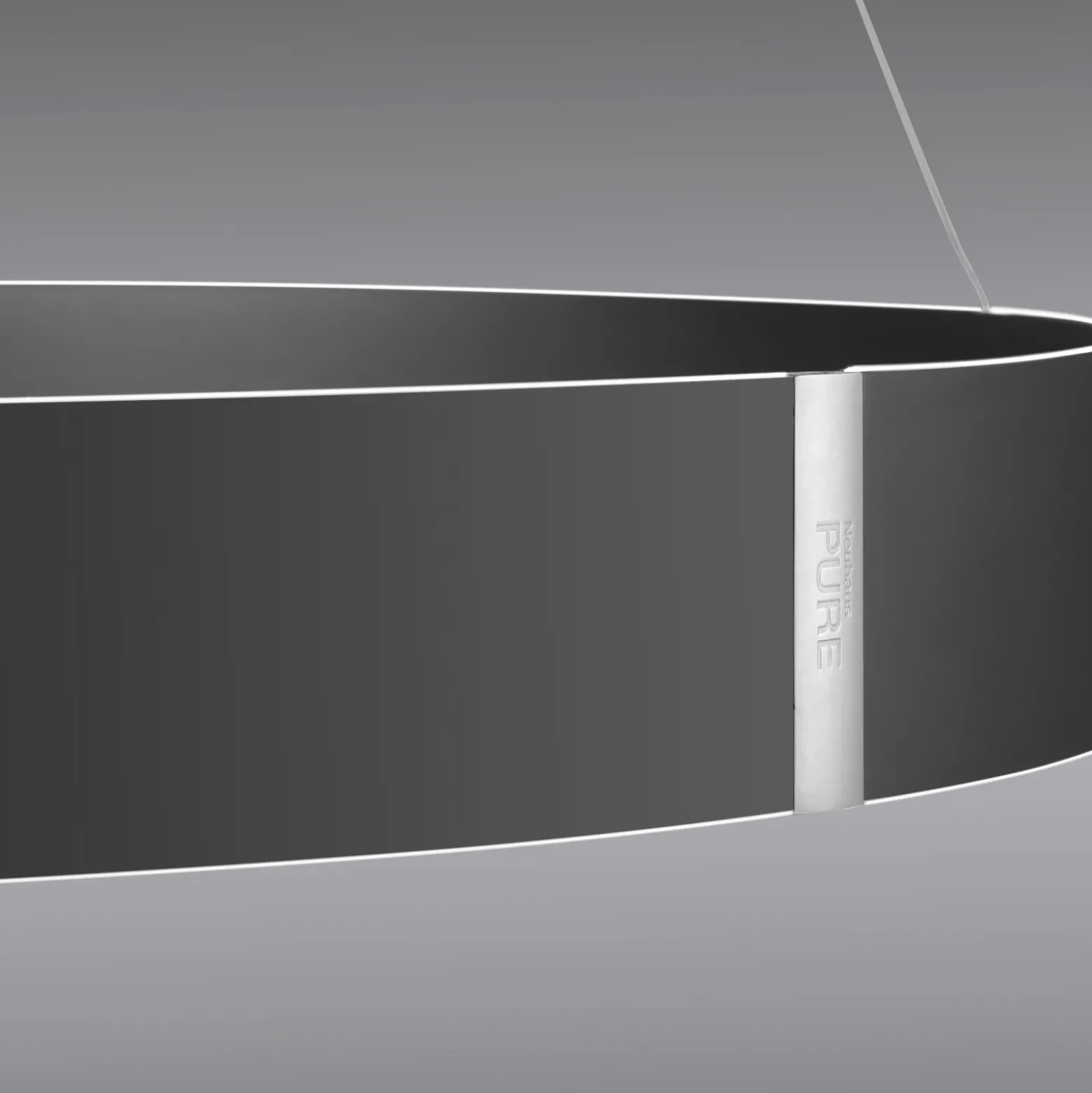 lámpara colgante LED PURE E-Clipse, gris místico, Ø 70 cm, CCT