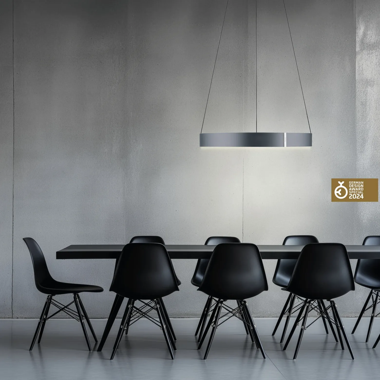 lámpara colgante LED PURE E-Clipse, gris místico, Ø 70 cm, CCT