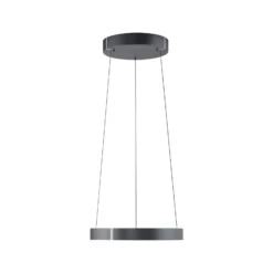 Lámpara colgante LED PURE E-Clipse, gris místico, Ø 50 cm, CCT