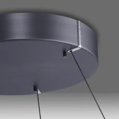 Lámpara colgante LED PURE E-Clipse, gris místico, Ø 50 cm, CCT