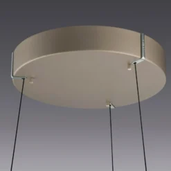 Lámpara colgante LED PURE E-Loop, color bronce, Ø 50 cm, aluminio CCT
