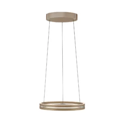 Lámpara colgante LED PURE E-Loop, color bronce, Ø 50 cm, aluminio CCT