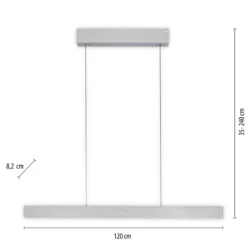 Lámpara colgante LED PURE E-Motion, diamante, CCT