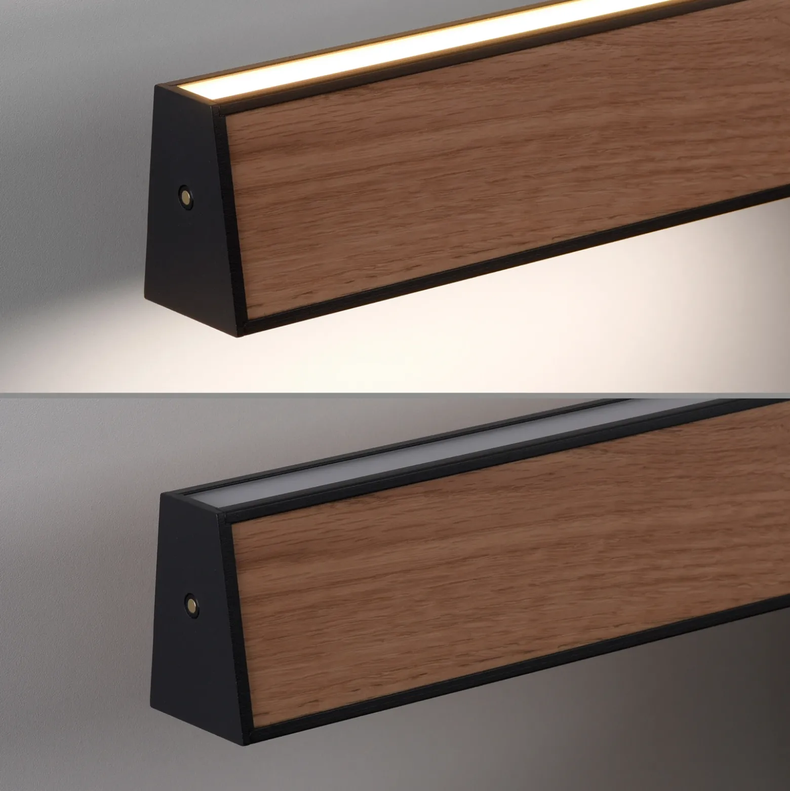 lámpara colgante LED PURE E-Motion, roble/perla negra, CCT