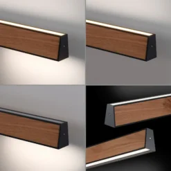 lámpara colgante LED PURE E-Motion, roble/perla negra, CCT
