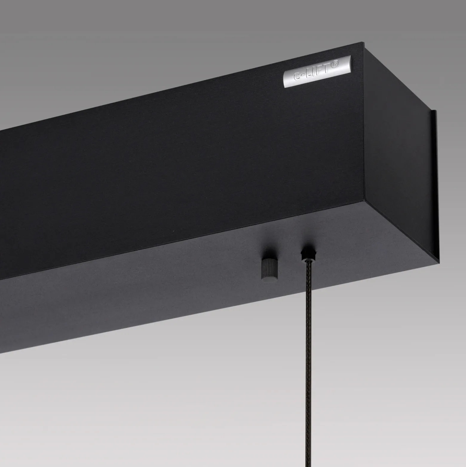 lámpara colgante LED PURE E-Motion, roble/perla negra, CCT