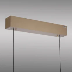 lámpara colgante LED PURE E-Popup, bronce, cristal, CCT, 18 lámparas.
