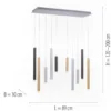 Lámpara colgante LED PURE Gemin, multicolor, de 10 luces
