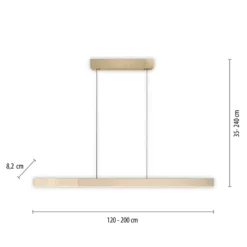 lámpara colgante LED PURE Moto-Rise, oro imperial, aluminio, CCT