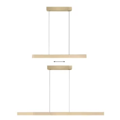 lámpara colgante LED PURE Moto-Rise, oro imperial, aluminio, CCT