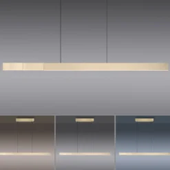 lámpara colgante LED PURE Moto-Rise, oro imperial, aluminio, CCT