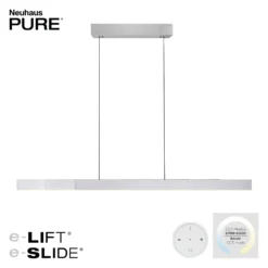 lámpara colgante LED PURE Moto-Rise, diamante, aluminio, CCT